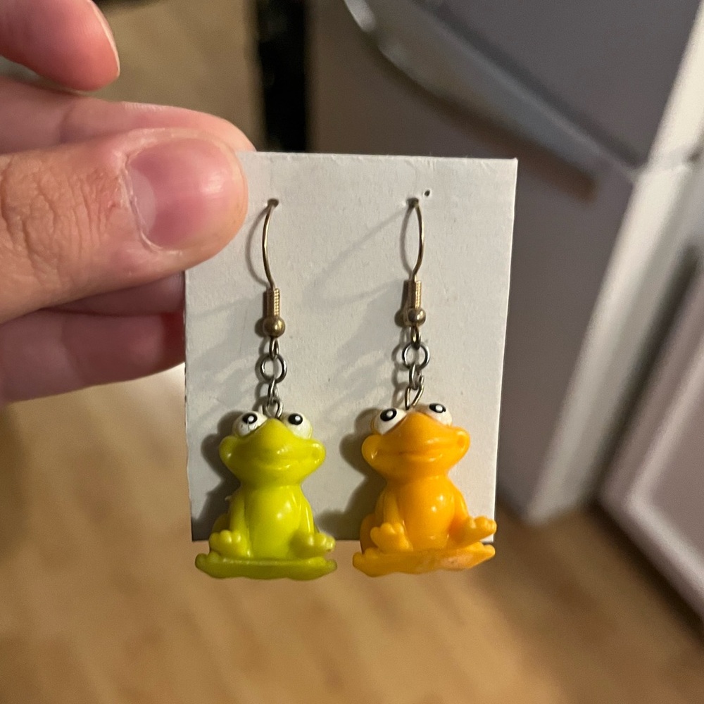 Frog earrings